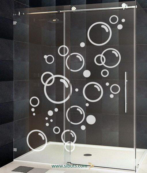 Vinil decorativo burbujas baño
