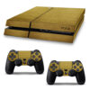 Skin para Ps4 consola y controles oro opaco brushed