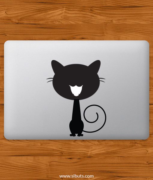 Sticker Calcomanía laptop macbook Gato