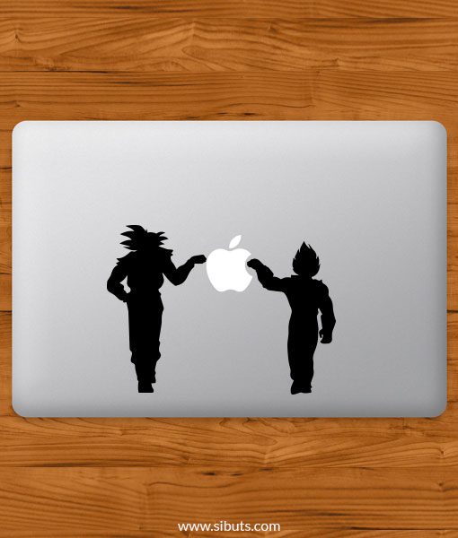 Sticker Calcomanía laptop macbook Goku Vegeta Dragon Ball