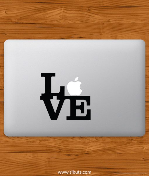 Sticker Calcomanía laptop macbook love