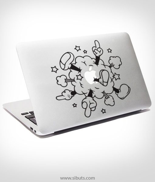 Sticker Calcomanía laptop macbook mickey cloud