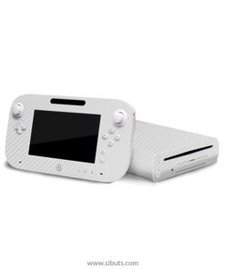 Skin Wii U Fibra de Carbono Blanco