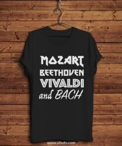 Playera hombre música clásica Mozart Beethoven Vivaldi Bach