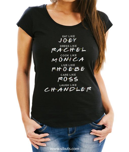 Playera Mujer Serie Friends Names Joey Rachel Monica Ross Chandler Phoebe