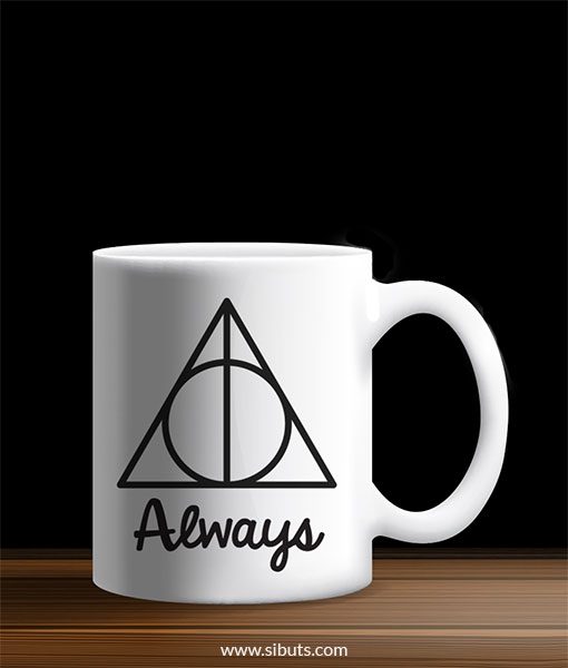 Taza blanca Harry Potter Always