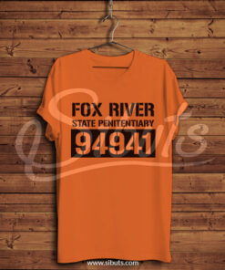Playera hombre naranja Fox River Prison Break