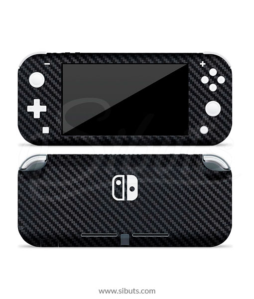 Skin Nintendo Switch Lite Fibra de Carbono Negro