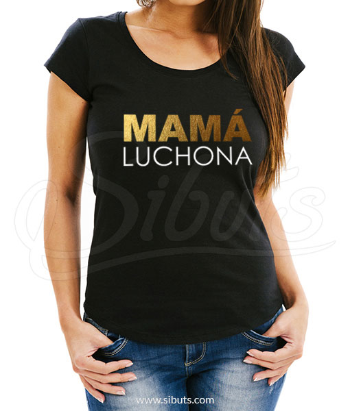 Playera mujer mama luchona