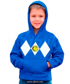 Sudadera gorro niño Power Ranger Azul