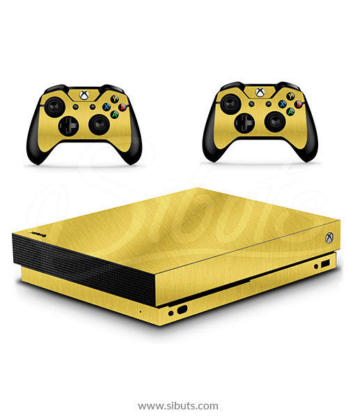 Skin Xbox One X Oro cepillado Gold