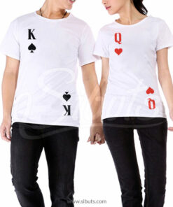 Playera para pareja novios queen and king poker