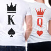 Playera para pareja novios queen and king poker