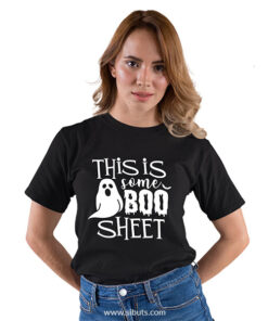 Playera para mujer halloween this is my boo sheet